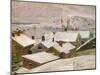 Fiskebackskil in Winter, 1899 (Oil on Canvas)-Carl Wilhelm Wilhelmson-Mounted Giclee Print
