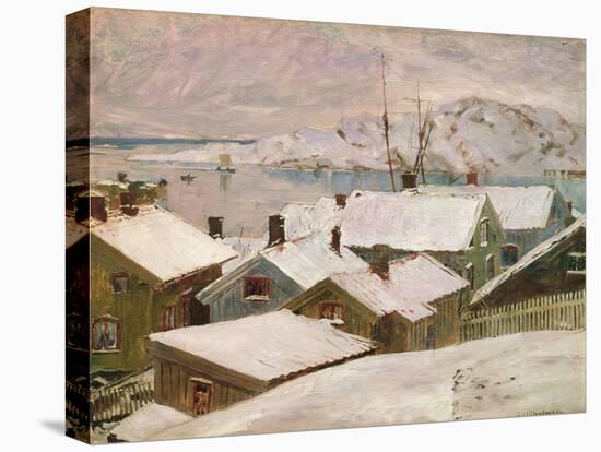 Fiskebackskil in Winter, 1899 (Oil on Canvas)-Carl Wilhelm Wilhelmson-Stretched Canvas