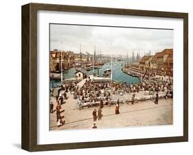 Fisketorget, Bergen, Pub. C.1900-null-Framed Giclee Print