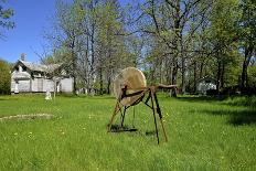 A Fence and Weeds Surround an Empty Barn-fiskness-Stretched Canvas