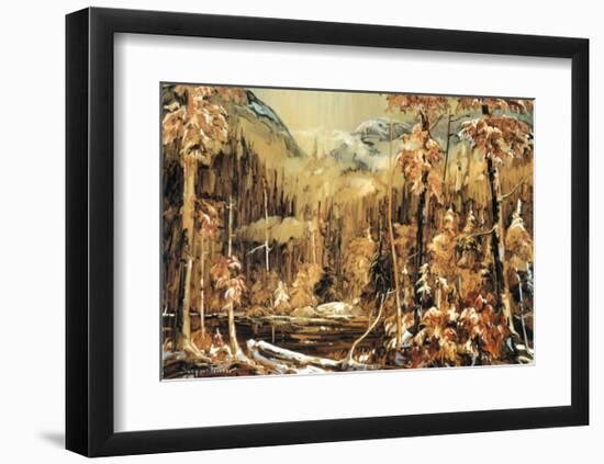 Fisrt Snow in the Laurentian Forest-Jacques Poirier-Framed Art Print