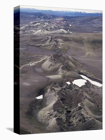 Fissure Vent with Spatter Cones, Laki Volcano, Iceland, Polar Regions-Tony Waltham-Stretched Canvas