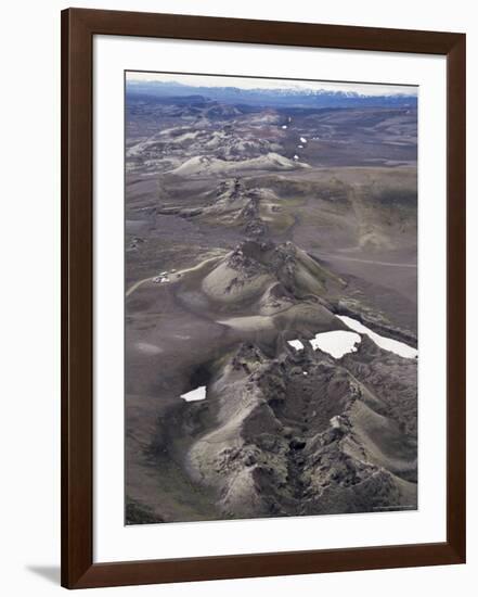 Fissure Vent with Spatter Cones, Laki Volcano, Iceland, Polar Regions-Tony Waltham-Framed Photographic Print