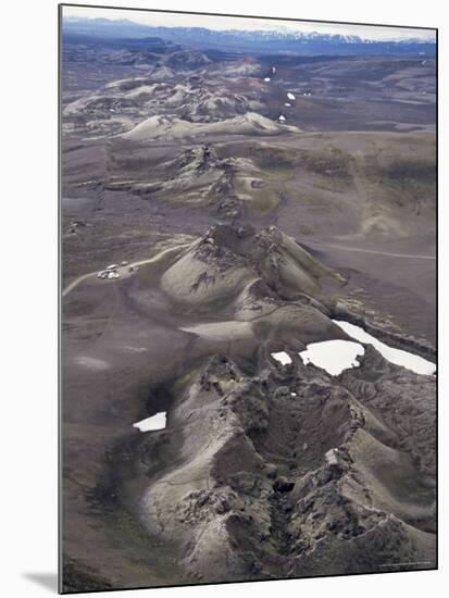 Fissure Vent with Spatter Cones, Laki Volcano, Iceland, Polar Regions-Tony Waltham-Mounted Photographic Print