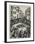 Fist-Fight on Bridge-null-Framed Giclee Print