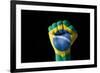 Fist Painted In Colors Of Brazil Flag-vepar5-Framed Photographic Print