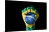 Fist Painted In Colors Of Brazil Flag-vepar5-Mounted Photographic Print