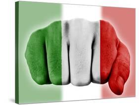 Fist With Italian Flag-macky_ch-Stretched Canvas