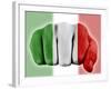 Fist With Italian Flag-macky_ch-Framed Art Print