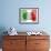 Fist With Italian Flag-macky_ch-Framed Art Print displayed on a wall