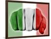 Fist With Italian Flag-macky_ch-Framed Art Print