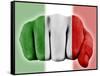 Fist With Italian Flag-macky_ch-Framed Stretched Canvas