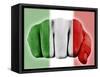 Fist With Italian Flag-macky_ch-Framed Stretched Canvas