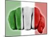 Fist With Italian Flag-macky_ch-Mounted Art Print