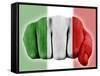 Fist With Italian Flag-macky_ch-Framed Stretched Canvas