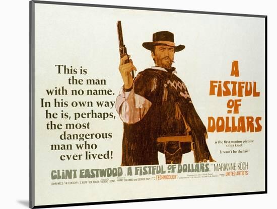 Fistful of Dollars, Clint Eastwood, 1964-null-Mounted Art Print