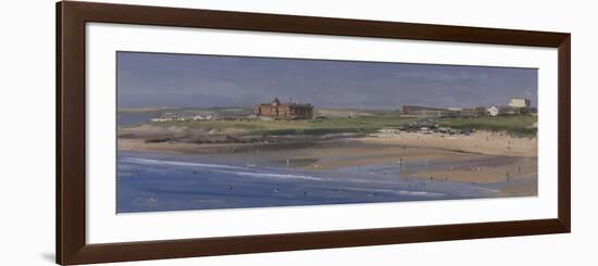 Fistral Beach from the Southern End, July-Tom Hughes-Framed Giclee Print