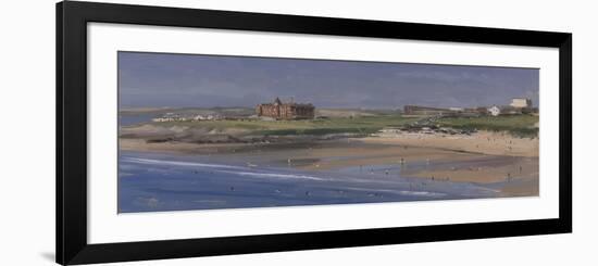 Fistral Beach from the Southern End, July-Tom Hughes-Framed Giclee Print