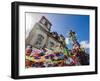 Fitas in front of the Nosso Senhor do Bonfim Church, Salvador, State of Bahia, Brazil, South Americ-Karol Kozlowski-Framed Photographic Print