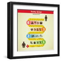 Fitness and Diet Infographic-Marish-Framed Art Print