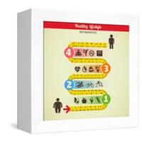Fitness and Diet Infographic-Marish-Framed Stretched Canvas
