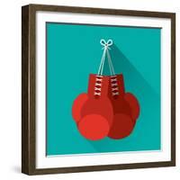 Fitness Design. Gym Icon. Flat Illustration, Graphic-Jemastock-Framed Art Print