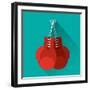 Fitness Design. Gym Icon. Flat Illustration, Graphic-Jemastock-Framed Art Print