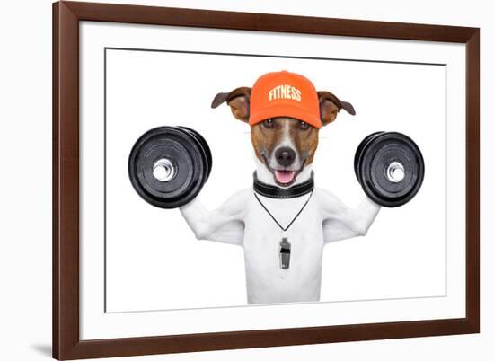 Fitness Dog-Javier Brosch-Framed Photographic Print