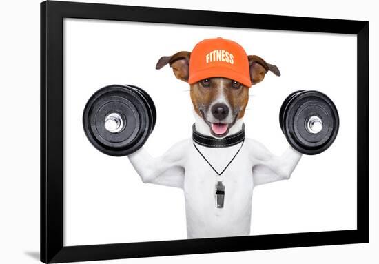 Fitness Dog-Javier Brosch-Framed Photographic Print