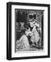 Fitting a Corset-null-Framed Art Print