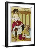 Fitting a Lady's Boot-null-Framed Art Print