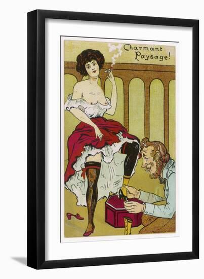 Fitting a Lady's Boot-null-Framed Art Print