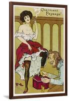 Fitting a Lady's Boot-null-Framed Art Print