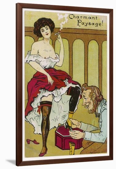 Fitting a Lady's Boot-null-Framed Art Print