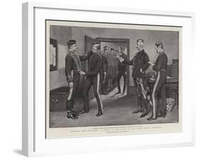 Fitting New Uniforms, a Scene at the Depot of the Royal Horse Artillery-Frank Dadd-Framed Giclee Print