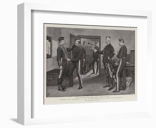 Fitting New Uniforms, a Scene at the Depot of the Royal Horse Artillery-Frank Dadd-Framed Giclee Print