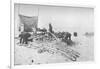 'Fitting the Hand-Sledges with Runners. July, 1895', (1897)-Unknown-Framed Photographic Print