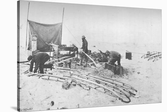 'Fitting the Hand-Sledges with Runners. July, 1895', (1897)-Unknown-Stretched Canvas