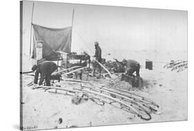 'Fitting the Hand-Sledges with Runners. July, 1895', (1897)-Unknown-Stretched Canvas