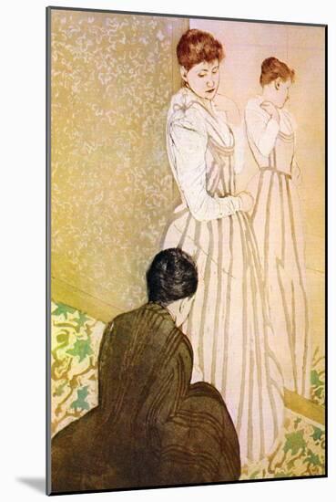 Fitting-Mary Cassatt-Mounted Art Print