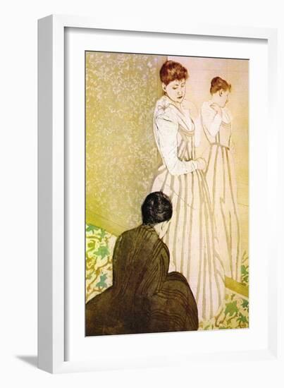 Fitting-Mary Cassatt-Framed Art Print