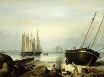 Merchantmen Off Boston Harbor, 1863-Fitz Henry Lane-Giclee Print