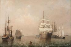 The Ships 'Winged Arrow' and 'Southern Cross' in Boston Harbour, 1853-Fitz Henry Lane-Giclee Print