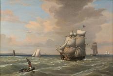 Merchantmen Off Boston Harbor, 1863-Fitz Henry Lane-Giclee Print