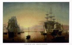 The Ships “Winged Arrow” and “Southern Cross” in Boston Harbor, 1853-Fitz Hugh Lane-Art Print