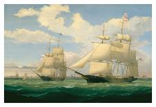 The Ships “Winged Arrow” and “Southern Cross” in Boston Harbor, 1853-Fitz Hugh Lane-Giclee Print