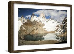 Fitz Roy Looms On The Horizon In Los Glaciares National Park - Santa Cruz Province, Argentina-Dan Holz-Framed Photographic Print