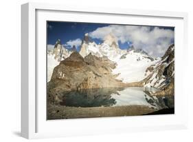 Fitz Roy Looms On The Horizon In Los Glaciares National Park - Santa Cruz Province, Argentina-Dan Holz-Framed Photographic Print