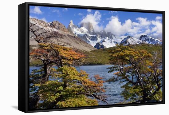 Fitz Roy Massif Mountain Scenery Including Cerro-null-Framed Stretched Canvas