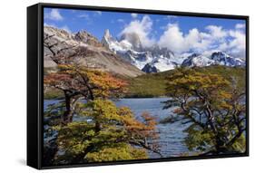 Fitz Roy Massif Mountain Scenery Including Cerro-null-Framed Stretched Canvas